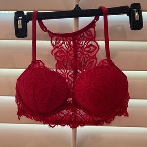 Elegant Red Lace Bralette
